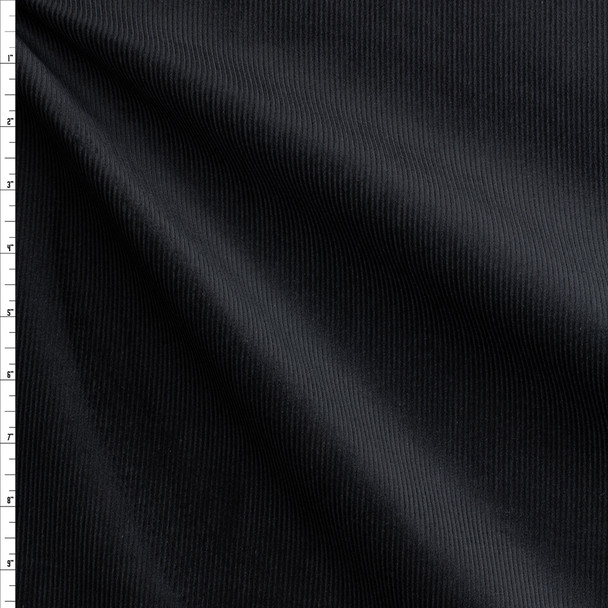 Black 14 Wale Corduroy From Robert Kaufman #28754 Fabric By The Yard